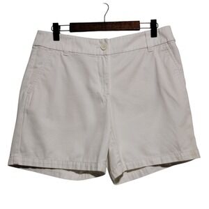 Loft Outlet Women's Size 4 White 6" Short 100% Cotton Chino Classic Pockets